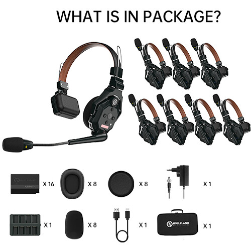 Hollyland Solidcom C1 Pro-8S Full-Duplex ENC Wireless Intercom System with 8 Headsets - Image 3