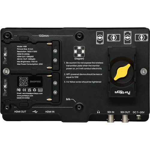Portkeys HS8 8" 3G-SDI 4K HDMI/3G-SDI High-Bright Monitor with 3D LUT Support - Image 2